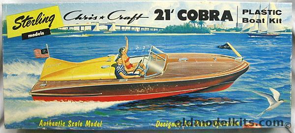 Sterling 1/16 Chris Craft 21' Cobra Motorized Boat, B16-298 plastic model kit